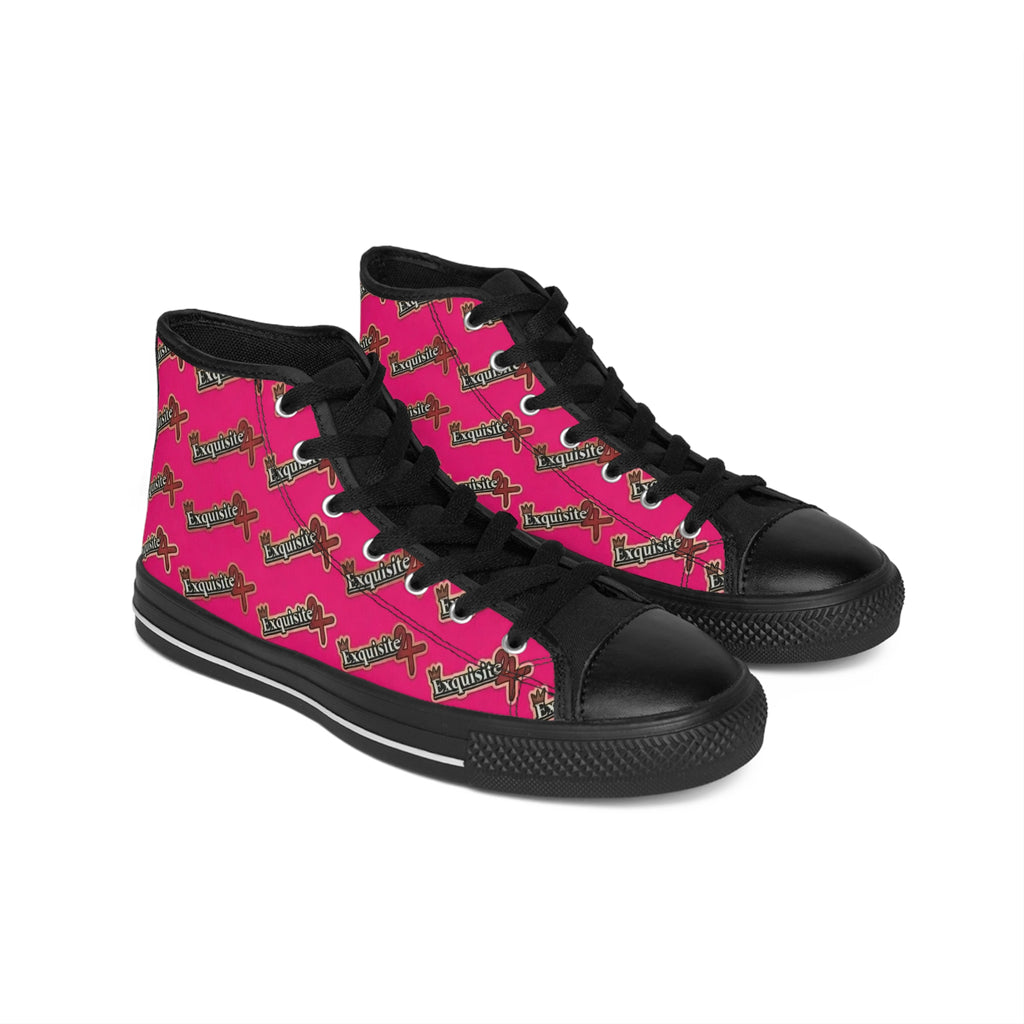 Pink 'Exquisite 24’ High-Top Sneakers — Women's Patterned Classic Shoes