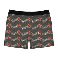 Exquisite 24 Boxer Briefs — Grey All-Over Logo Print