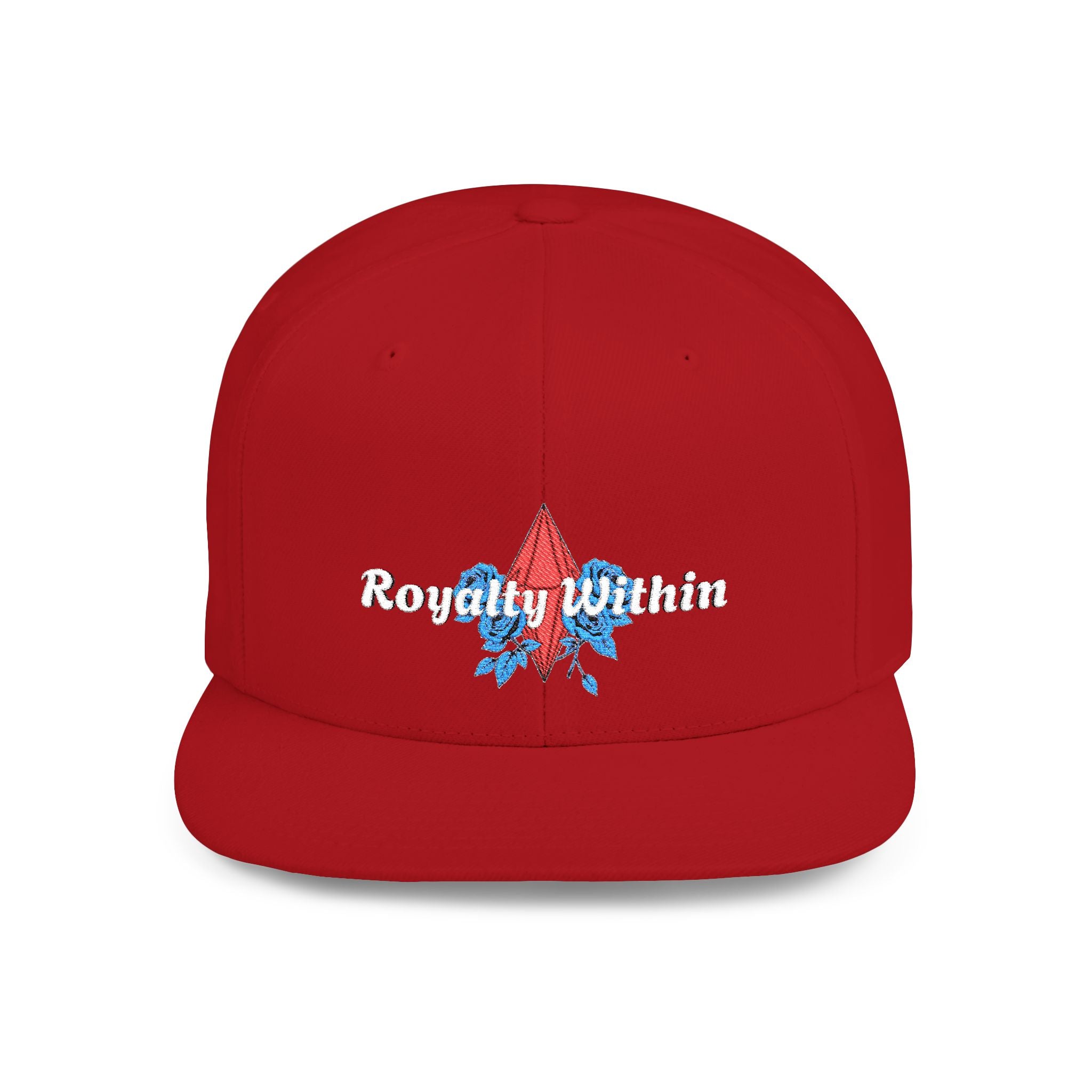'Royalty Within' Embroidered Flat Bill Snapback Cap