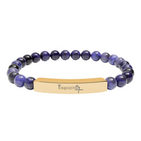 Exquisite 24 Engraved Natural Stone Bead Bar Bracelet