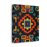 Bold Geometric Aztec Stretched Canvas Wall Art