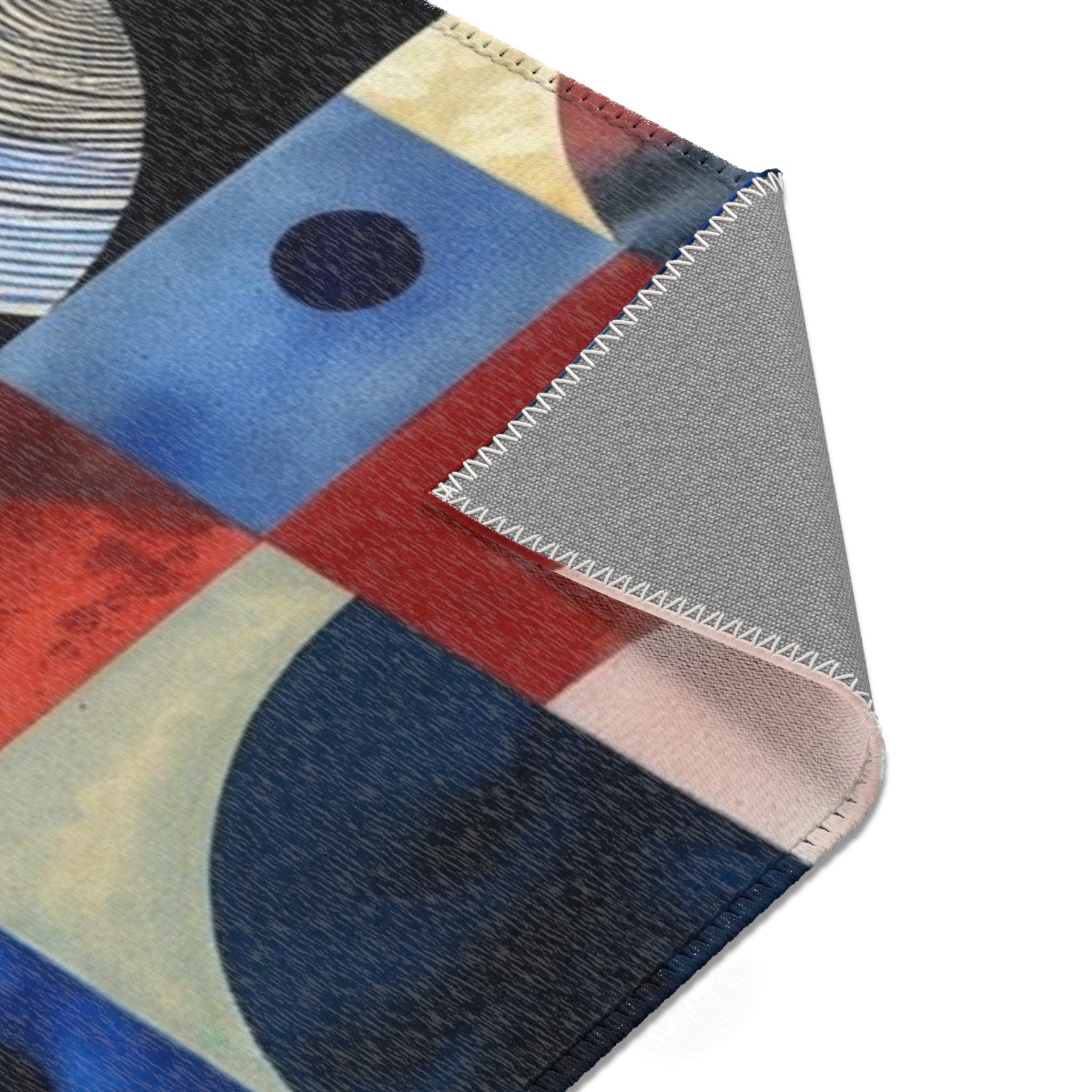 Geometric Color Block Area Rug — Mid-Century Abstract Modern Accent Rug