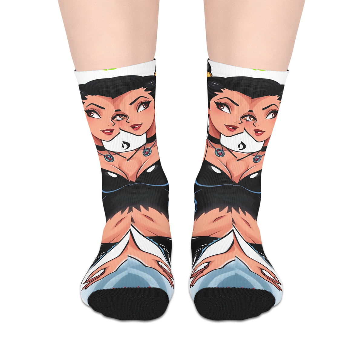 Vintage Pinup Twins Mid-Length Socks