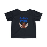 Infant Tee — "Daddy's Prince" Baby T‑Shirt with Crowned Angel Design