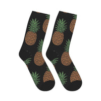 Pineapple Print Mid-Length Socks