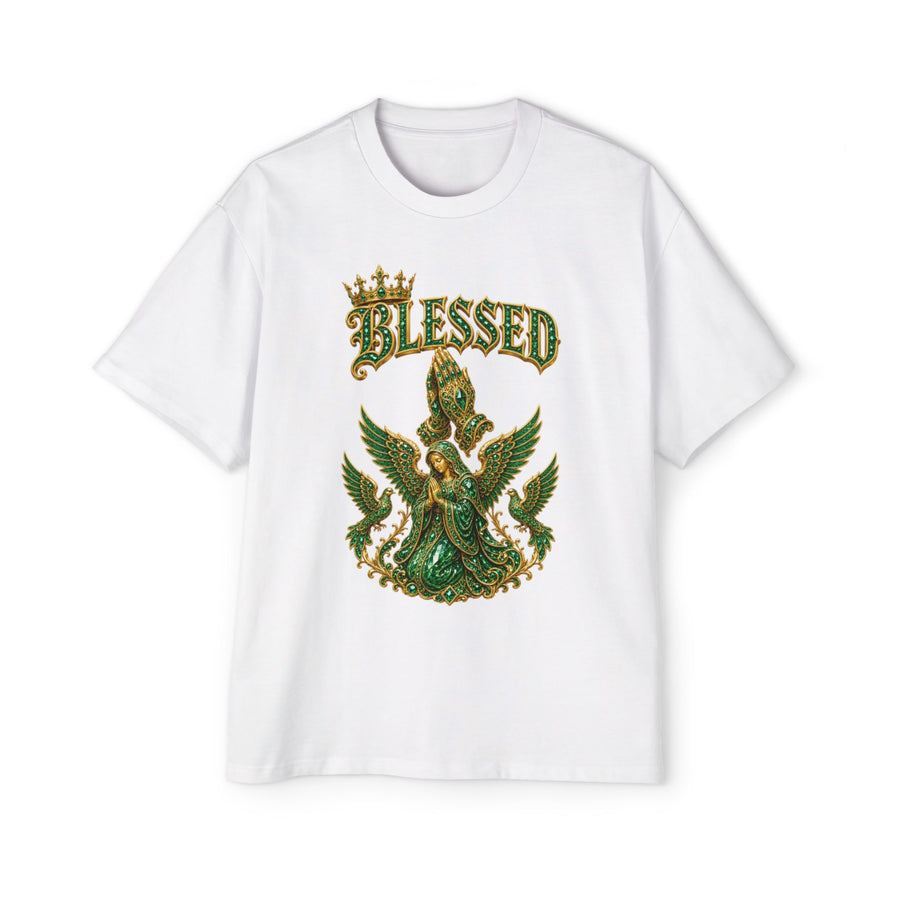 Emerald "BLESSED" Oversized Graphic Tee
