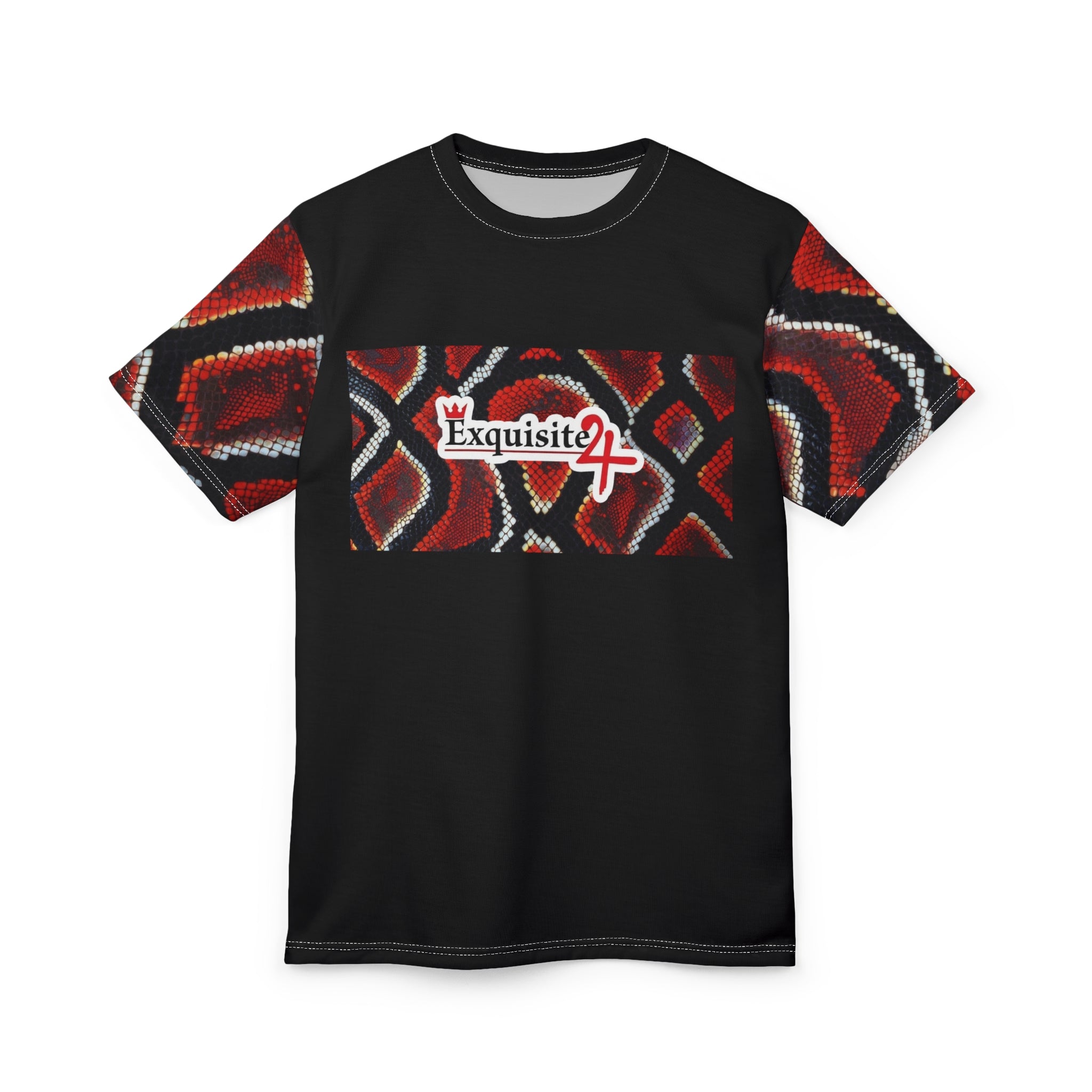 Exquisite 24 Red Snake Print Tee