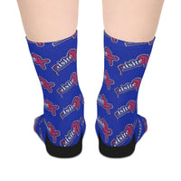 Exquisite 24 Logo Blue Mid-Length Socks