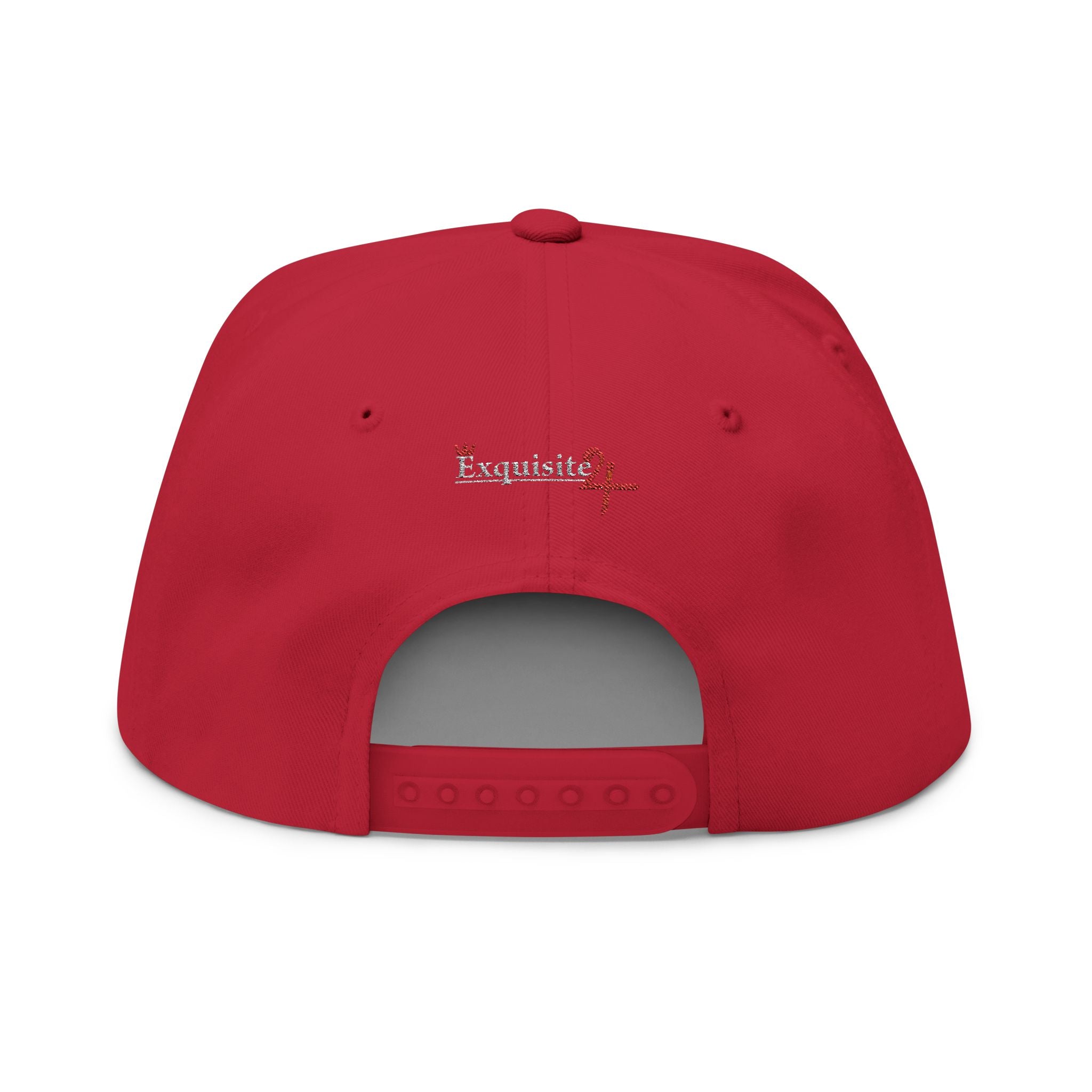 Exquisite 24 Embroidered Flat Bill Cap — Vintage Sports Logo Snapback