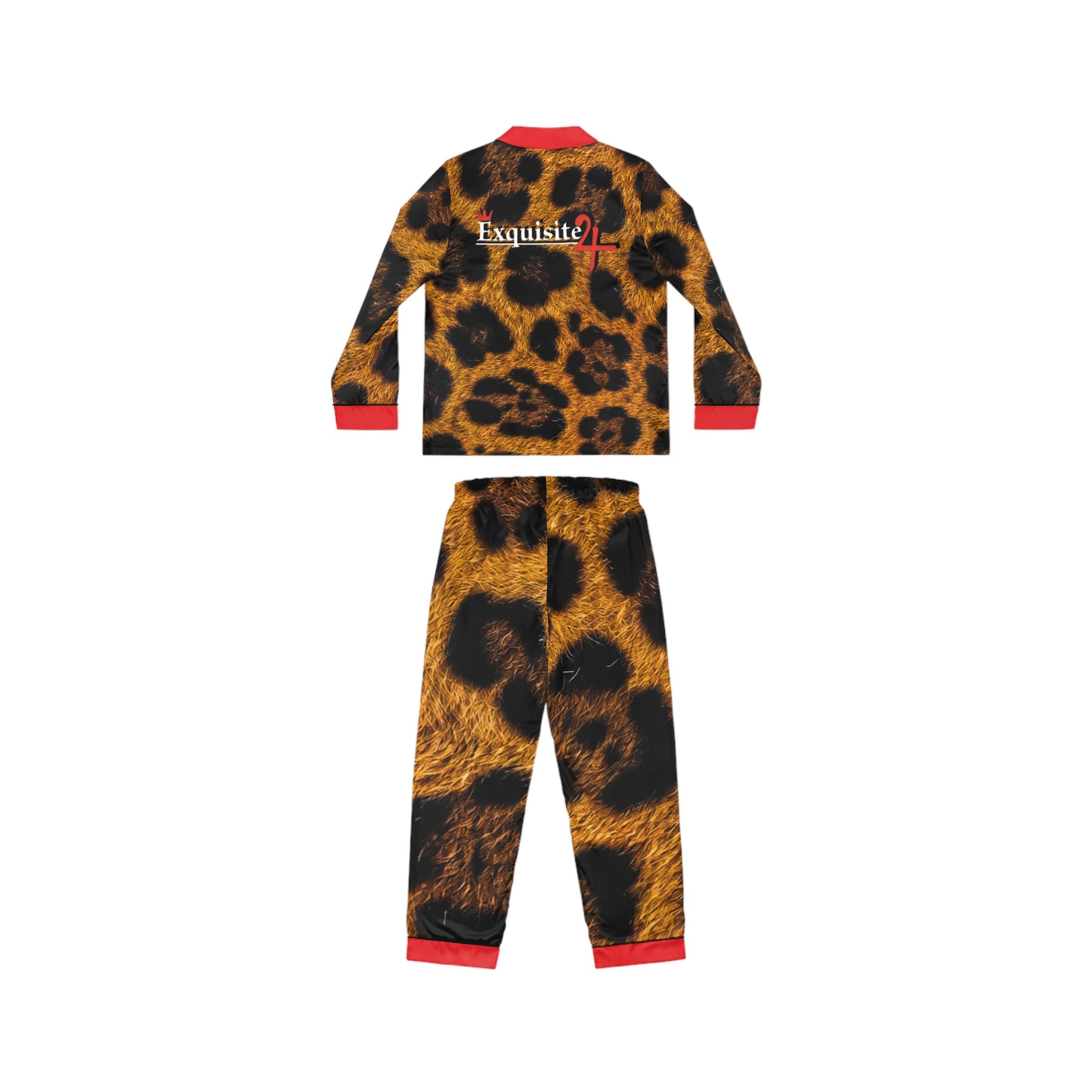 Leopard Luxe Satin Pajamas — 'Exquisite 24' Printed Women's Sleep Set