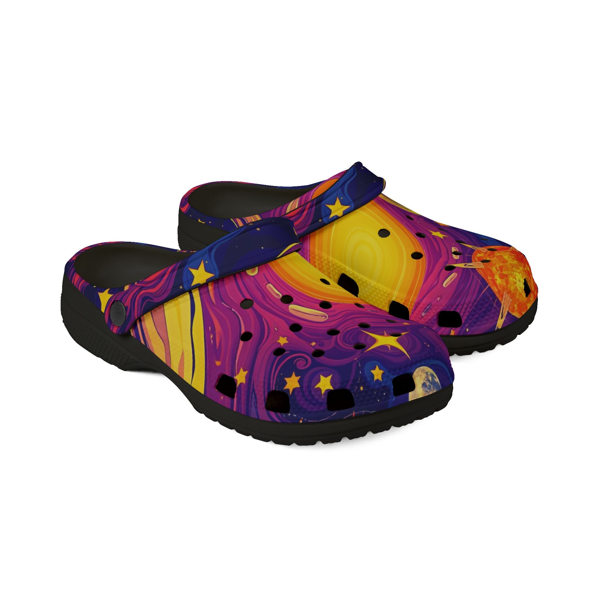 Galaxy Sunset Foam Clogs — Vibrant Space-Themed EVA Slip‑Ons