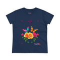 Butterfly Blossom with Purple Border Women's Graphic Tee
