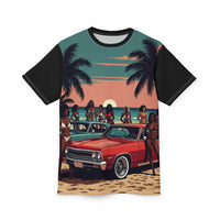 Beach Party Vintage Car Sunset Graphic Shirt