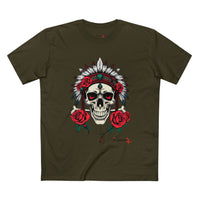 Rose Warrior Skull Graphic Tee