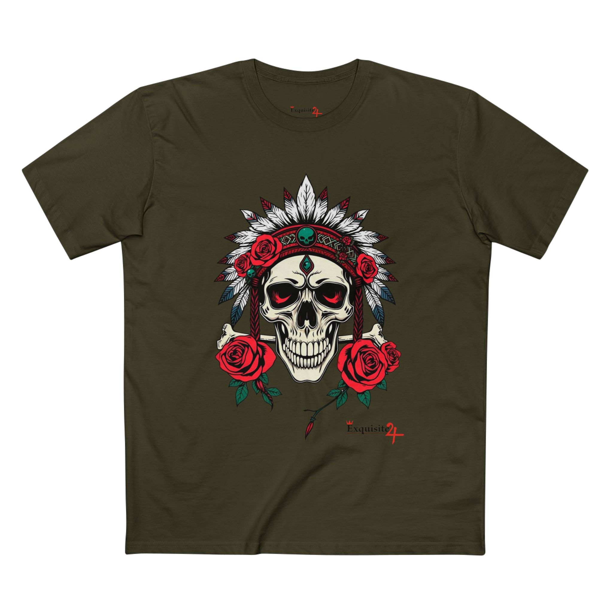 Rose Warrior Skull Graphic Tee