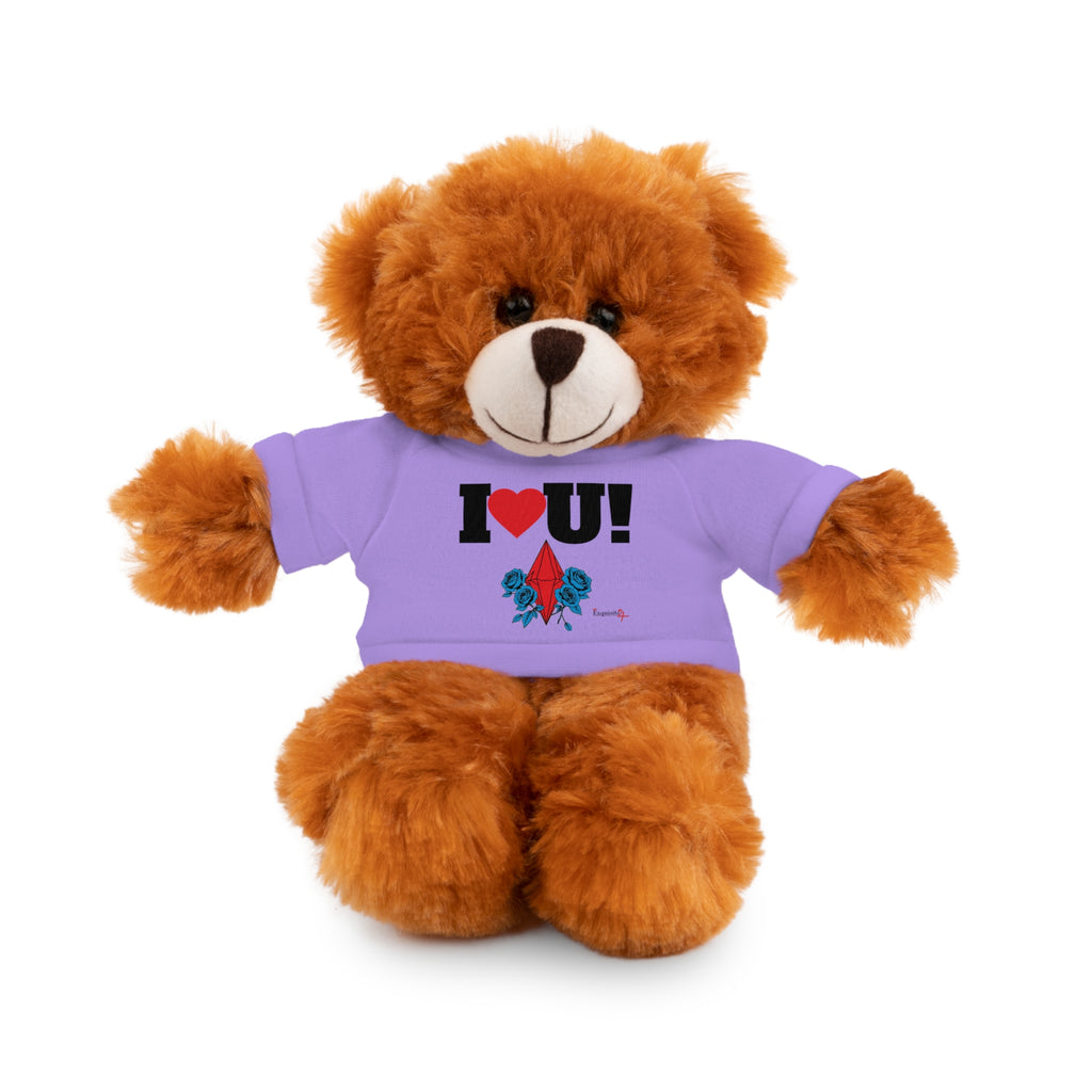 Plush Bear with Branded Tee – Red Diamond and Blue Roses Teddy