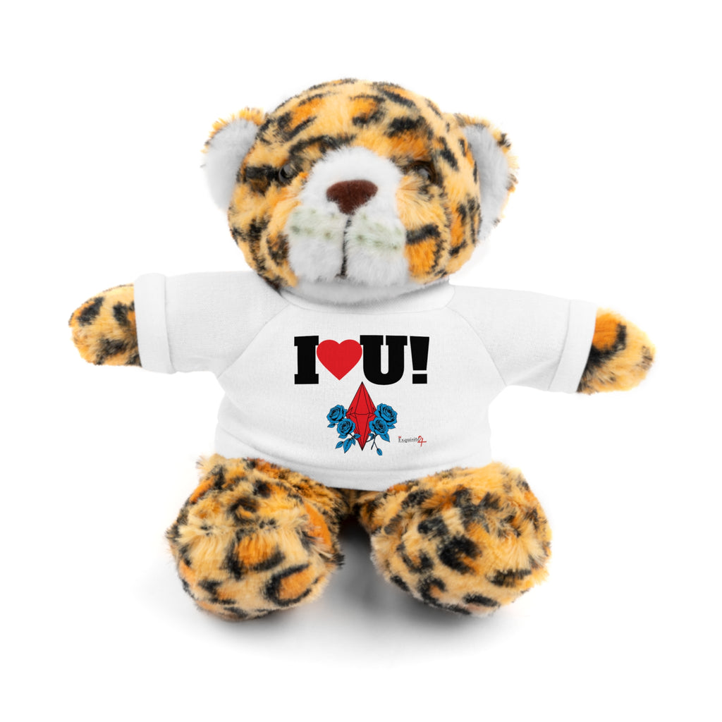 Plush Bear with Branded Tee – Red Diamond and Blue Roses Teddy