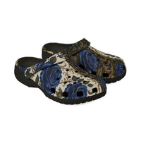 Blue Rose Pattern EVA Foam Clogs