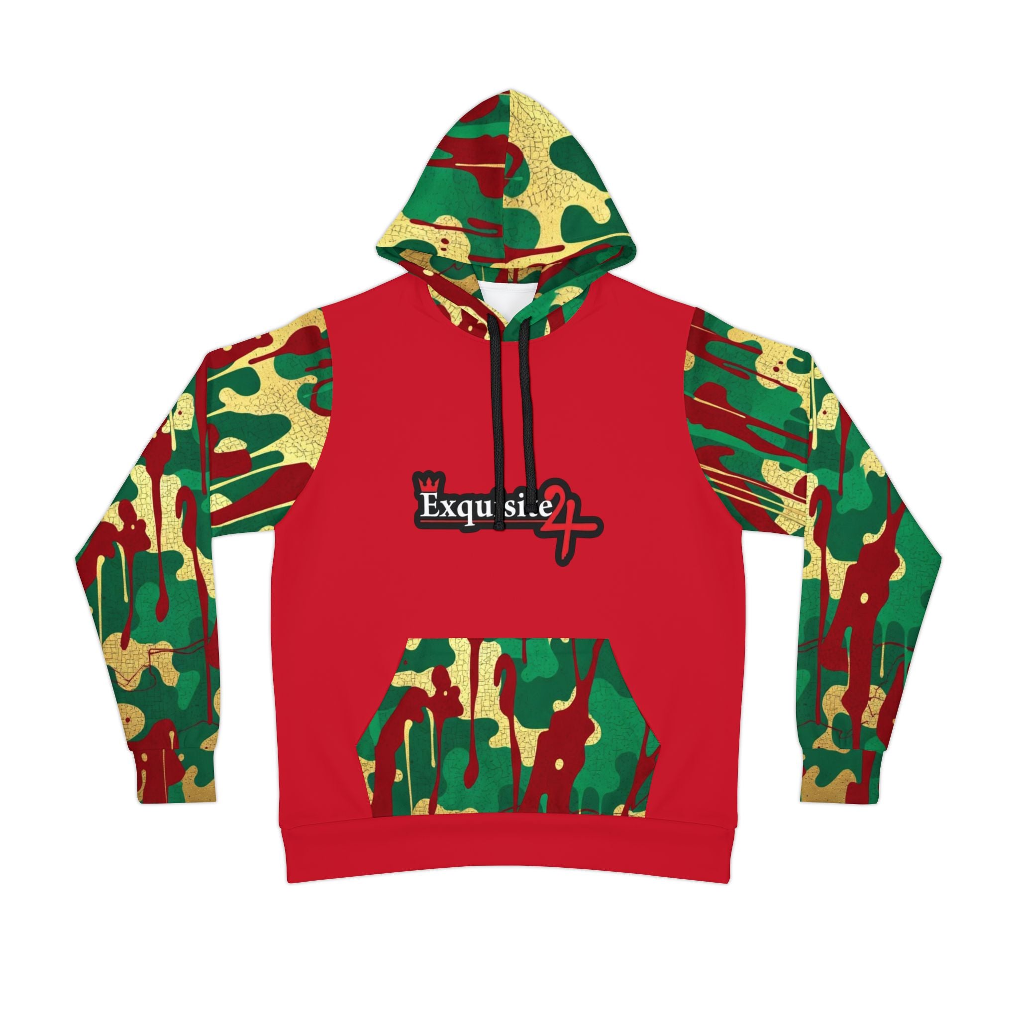 Camouflage Red Athletic Hoodie — Exquisite Logo Streetwear