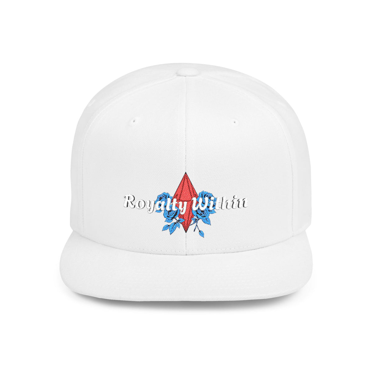 'Royalty Within' Embroidered Flat Bill Snapback Cap