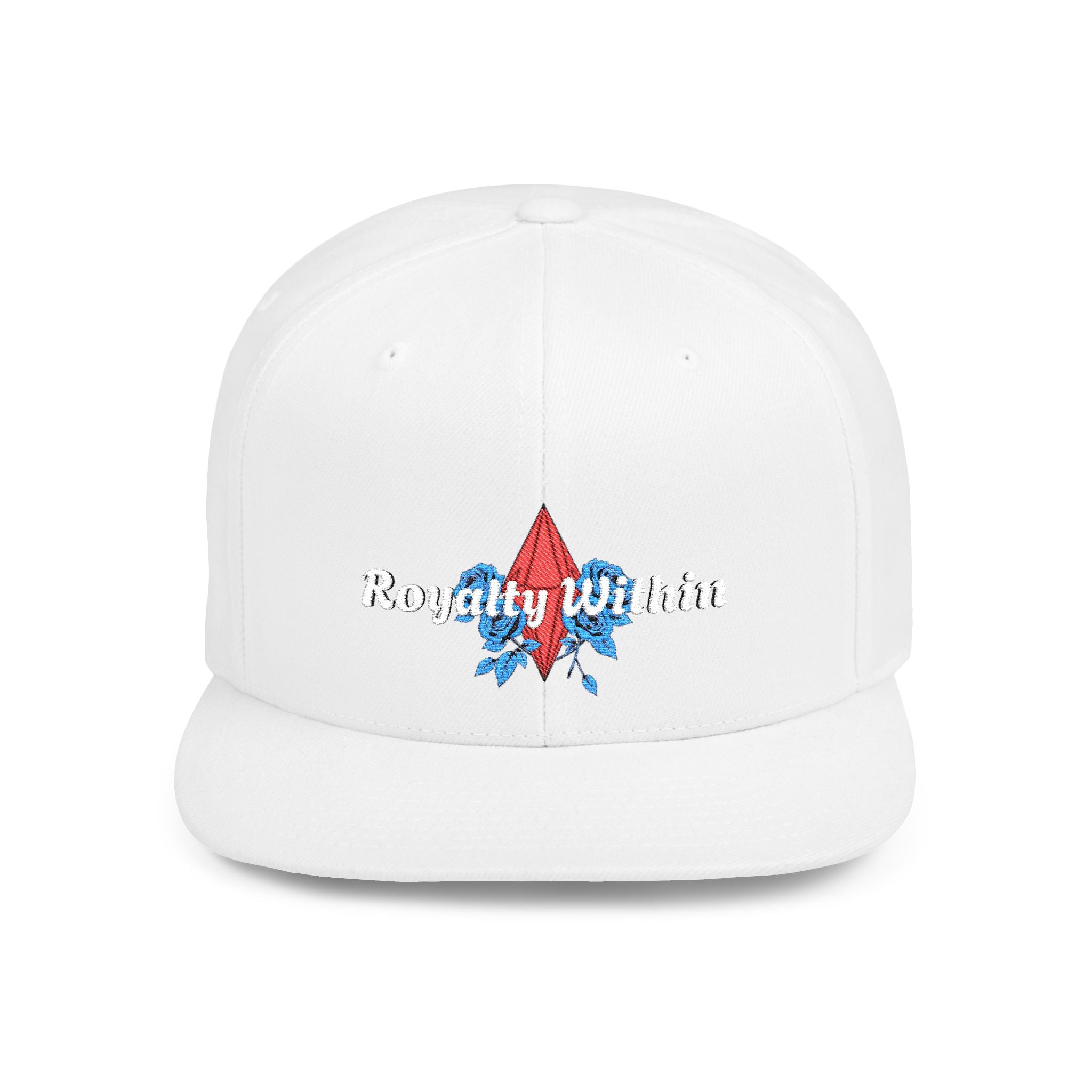 'Royalty Within' Embroidered Flat Bill Snapback Cap