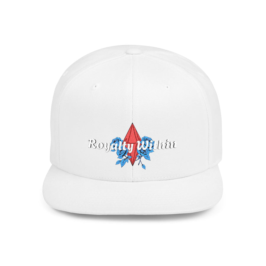 'Royalty Within' Embroidered Flat Bill Snapback Cap