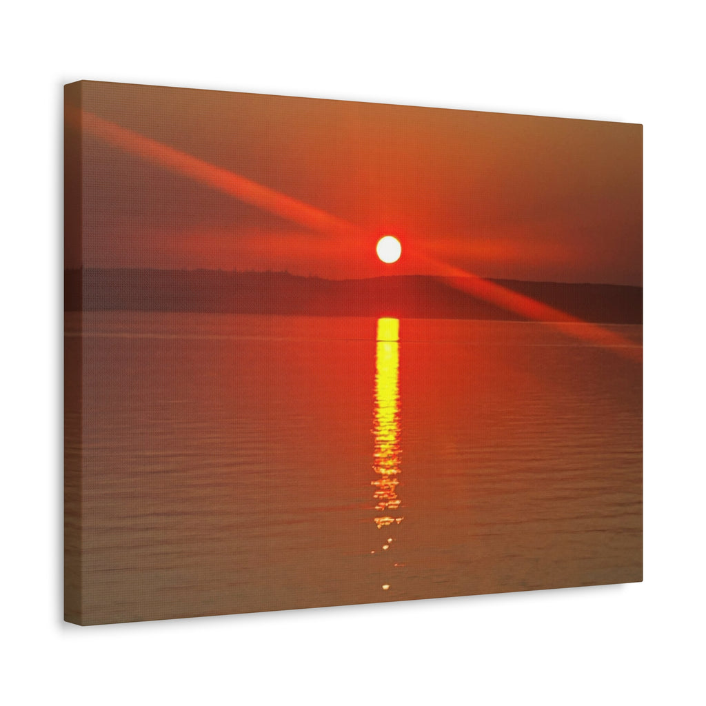 Sunset Reflection Stretched Canvas Wall Art