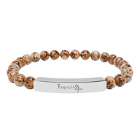 Exquisite 24 Engraved Natural Stone Bead Bar Bracelet