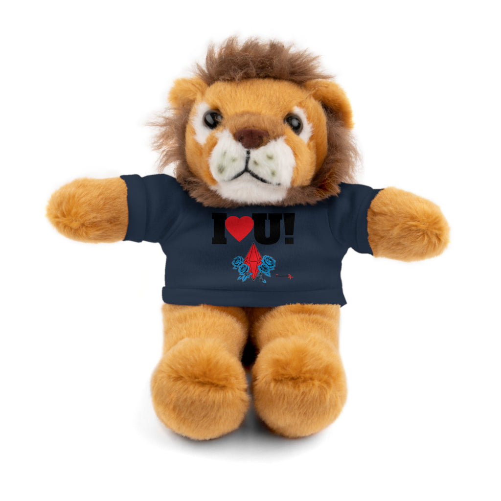 Plush Bear with Branded Tee – Red Diamond and Blue Roses Teddy