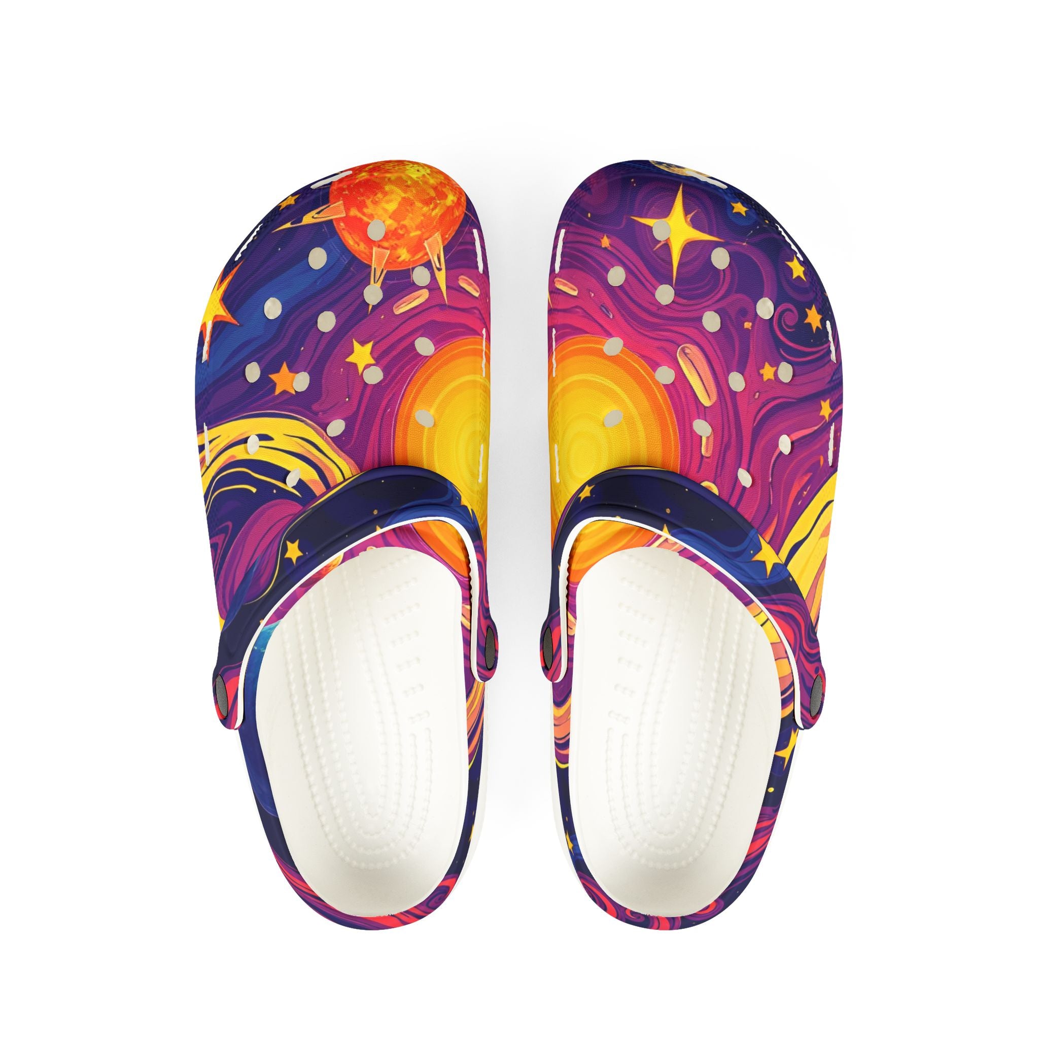 Galaxy Sunset Foam Clogs — Vibrant Space-Themed EVA Slip‑Ons