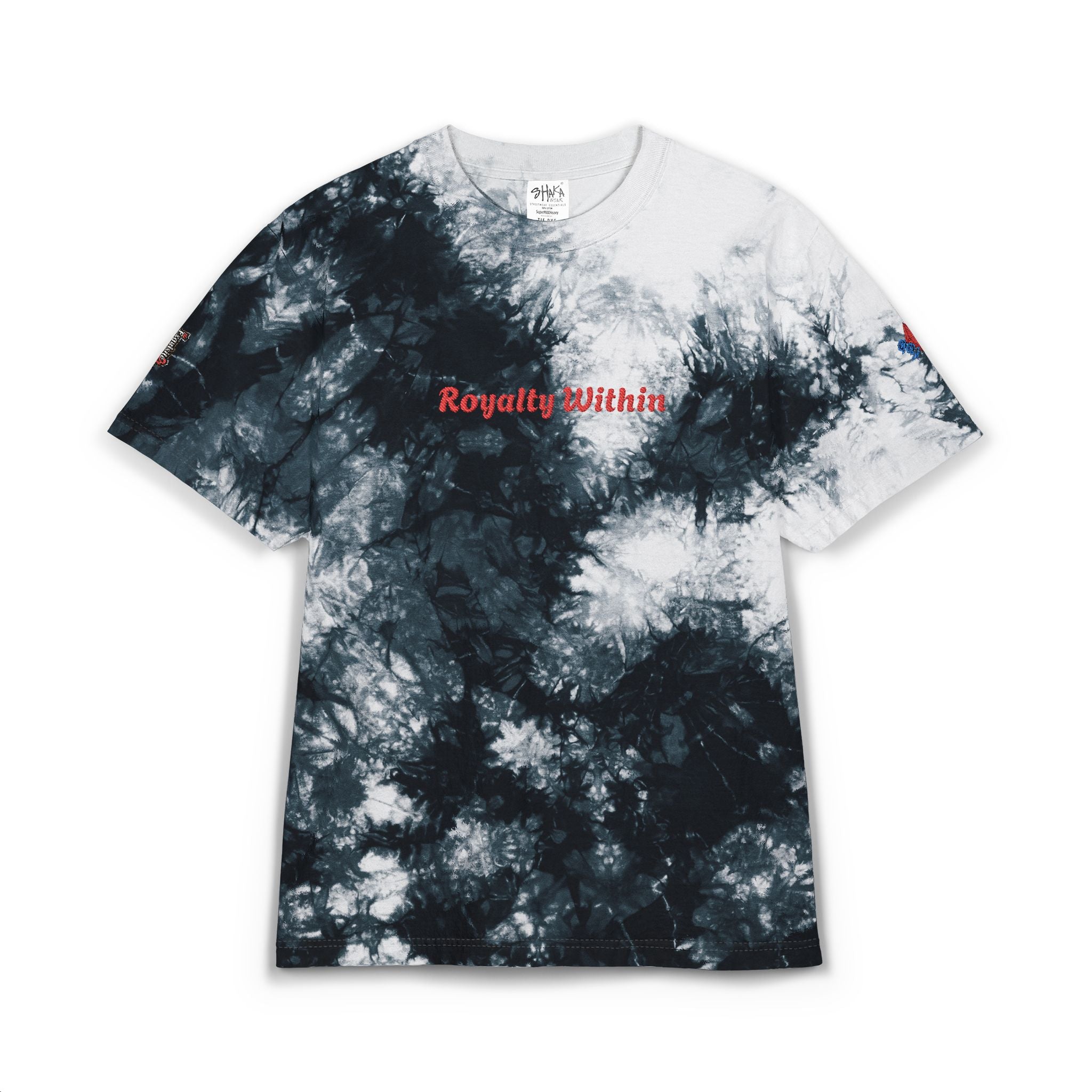 Tie-Dye Spiral 'Royal Within' Embroidered T-Shirt