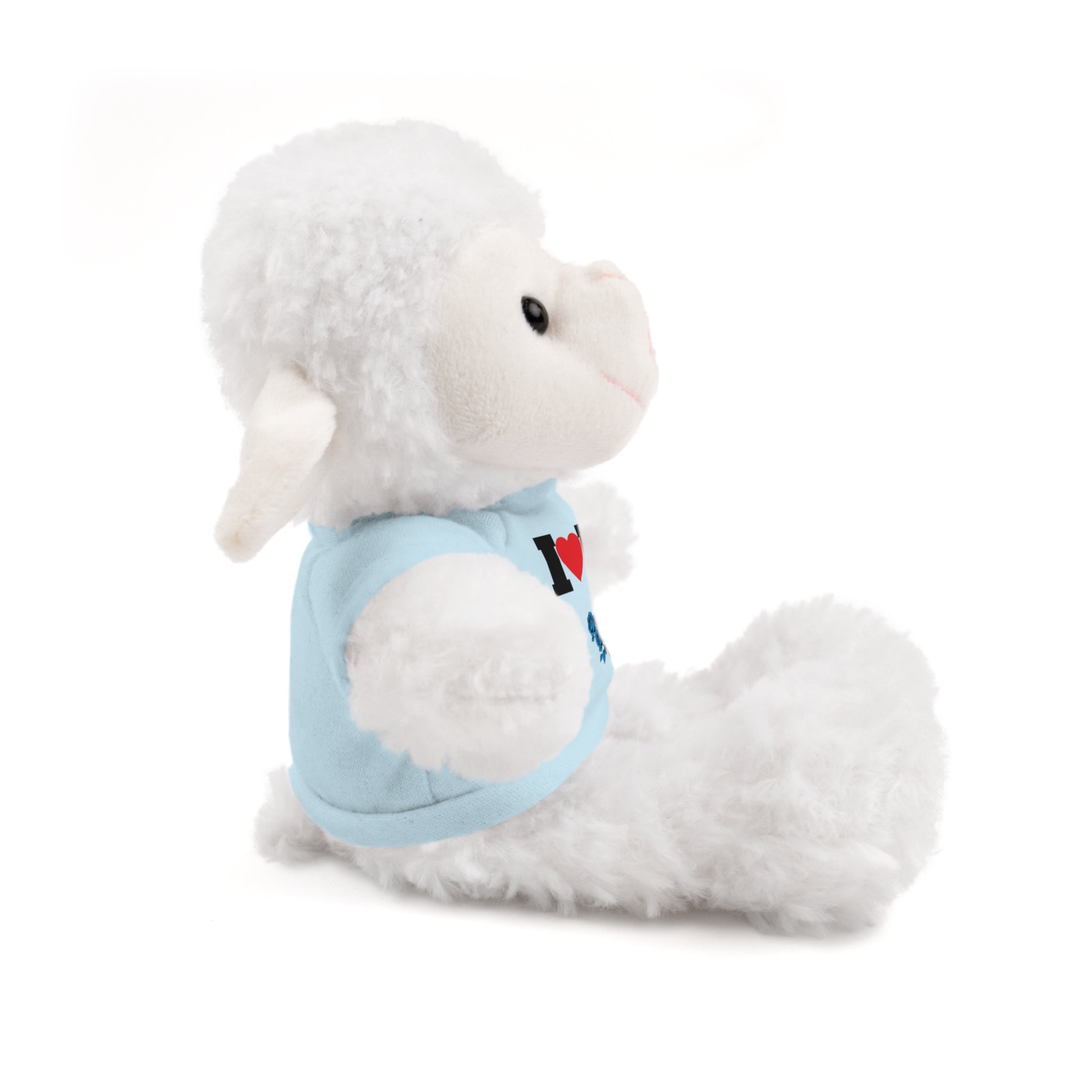 Plush Bear with Branded Tee – Red Diamond and Blue Roses Teddy
