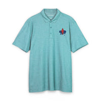 Men's Embroidered  Red Jewel & Blue Roses Crest Polo