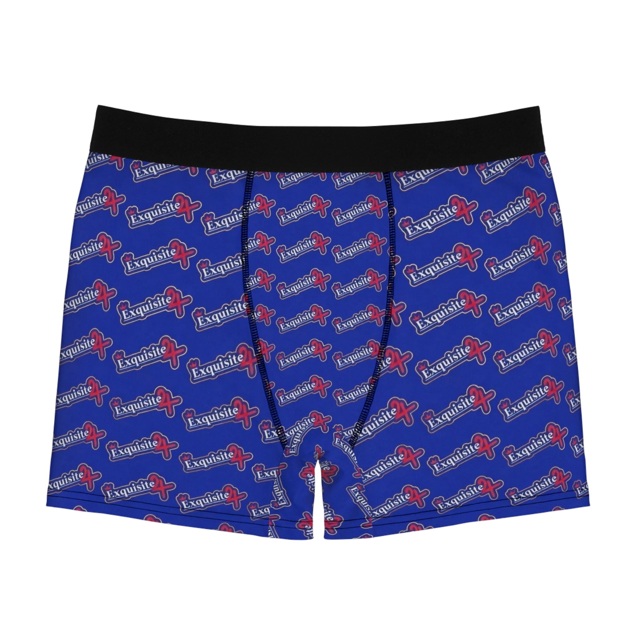 Exquisite 24 Logo Boxer Briefs — Blue Men's Underwear