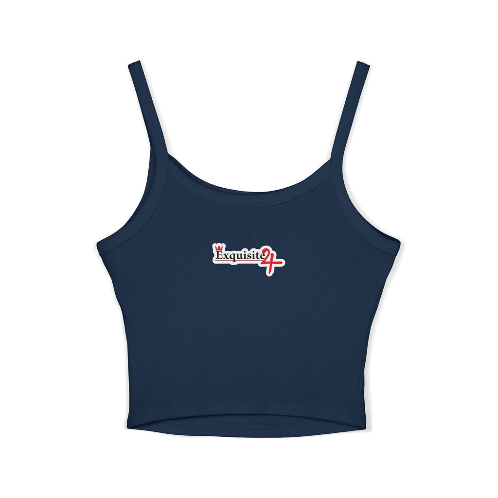 Women's Cami Tank Top — 'Exquisite 24' Camo Logo Crop Tank