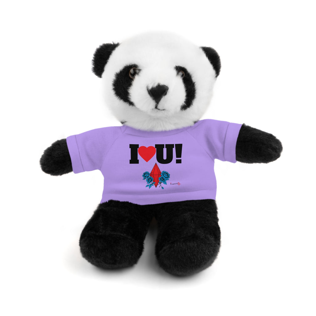 Plush Bear with Branded Tee – Red Diamond and Blue Roses Teddy