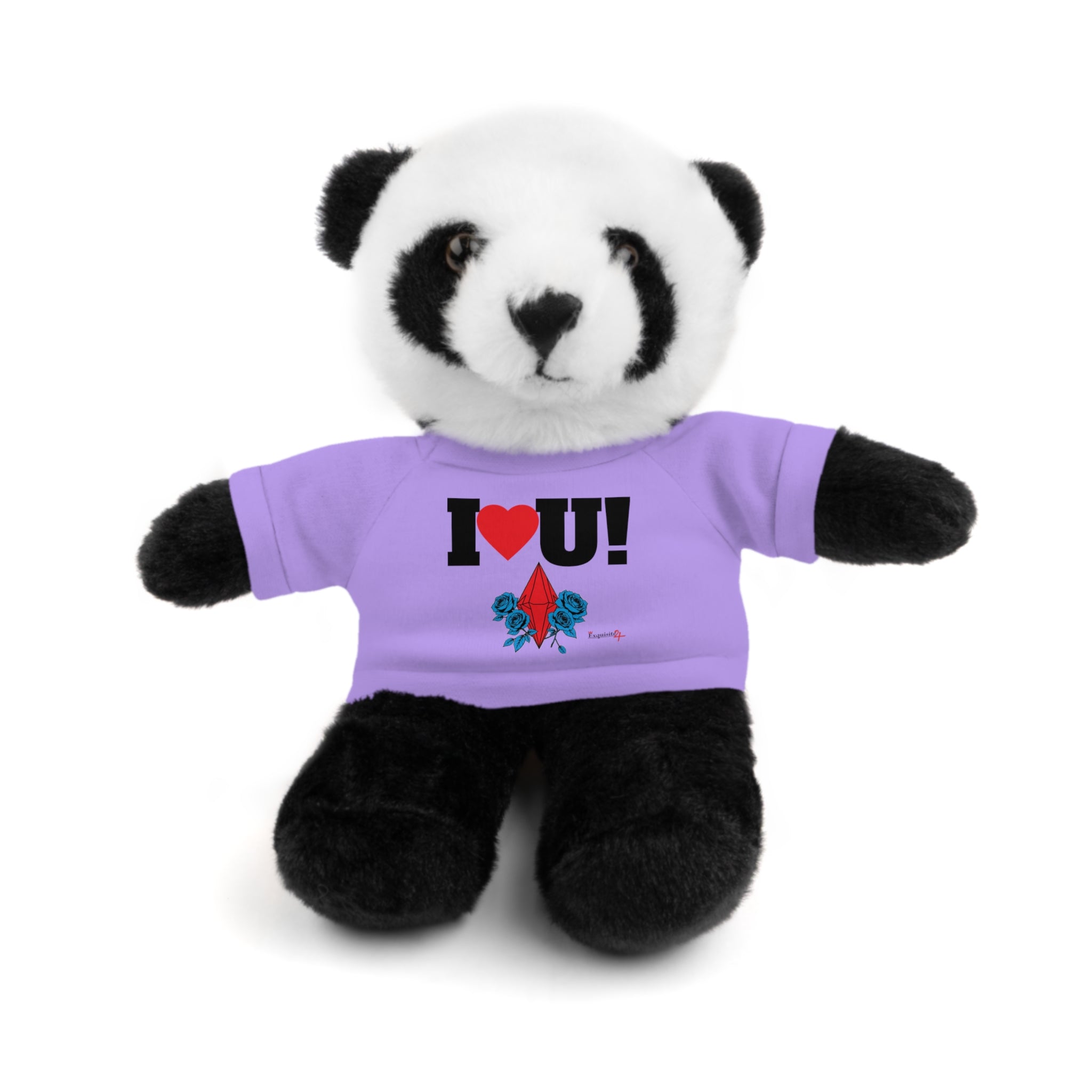 Plush Bear with Branded Tee – Red Diamond and Blue Roses Teddy