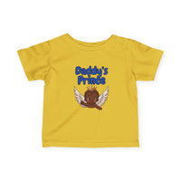 Infant Tee — "Daddy's Prince" Baby T‑Shirt with Crowned Angel Design