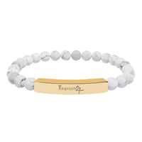 Exquisite 24 Engraved Natural Stone Bead Bar Bracelet