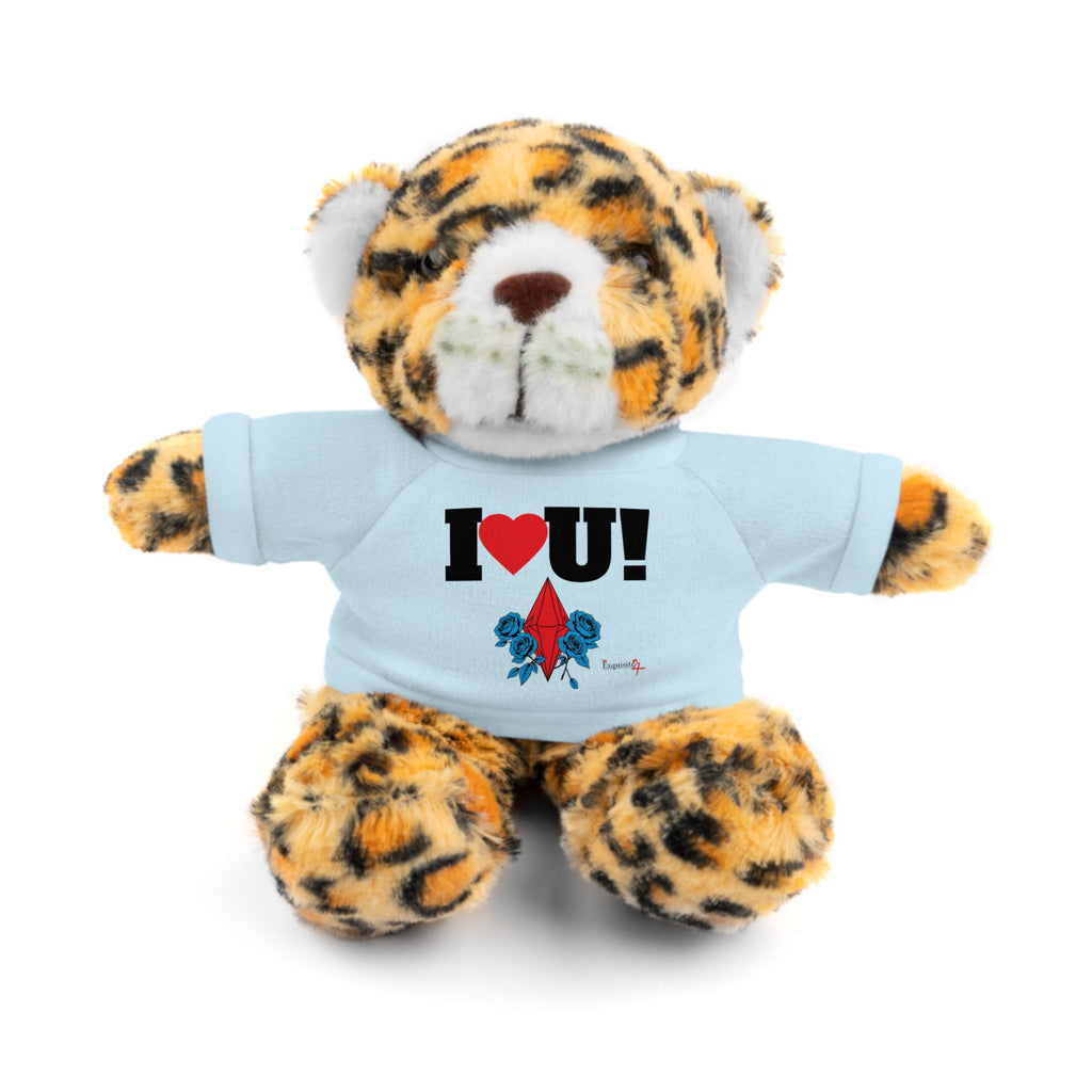 Plush Bear with Branded Tee – Red Diamond and Blue Roses Teddy