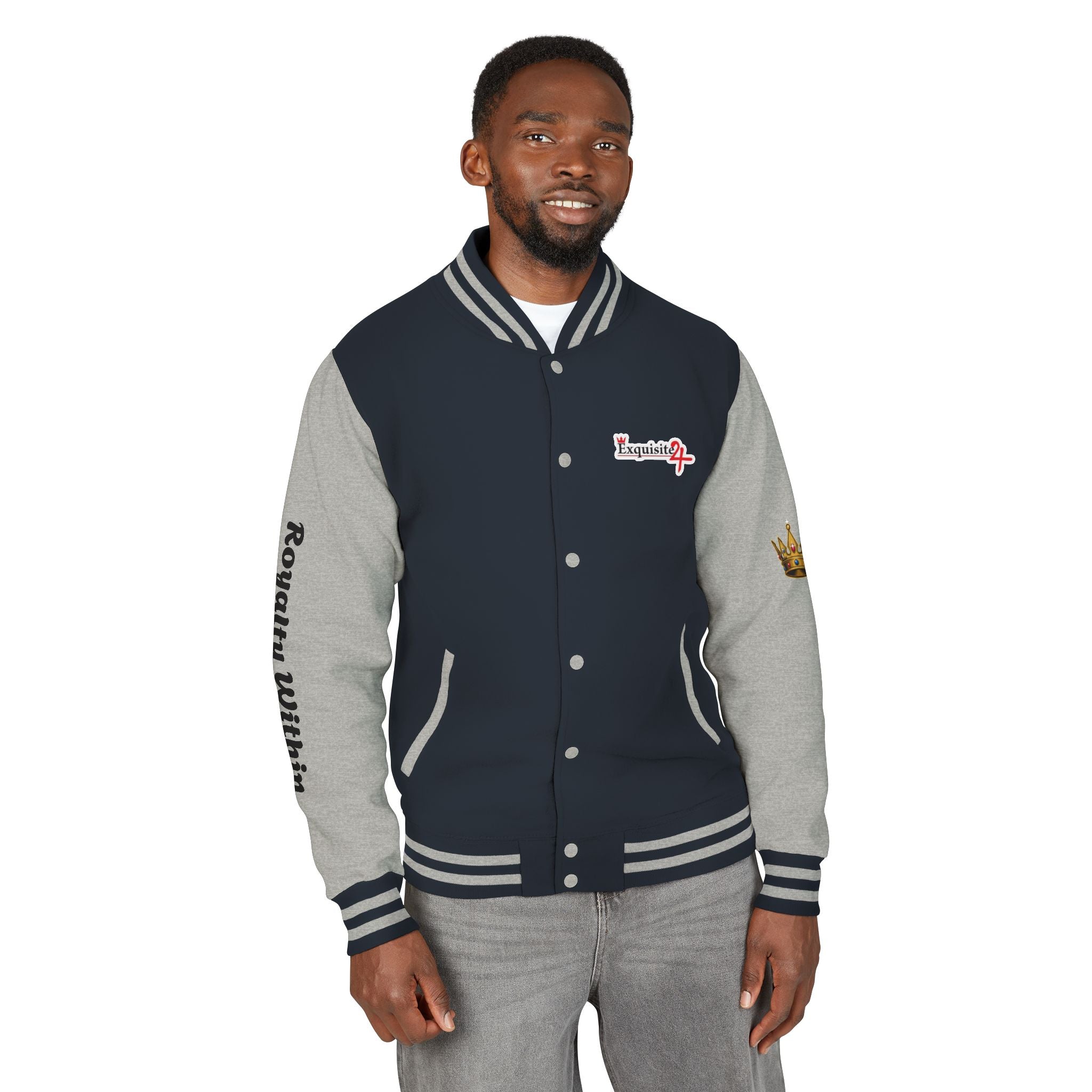 Exquisite 24 Royalty Within Emblem Varsity Jacket
