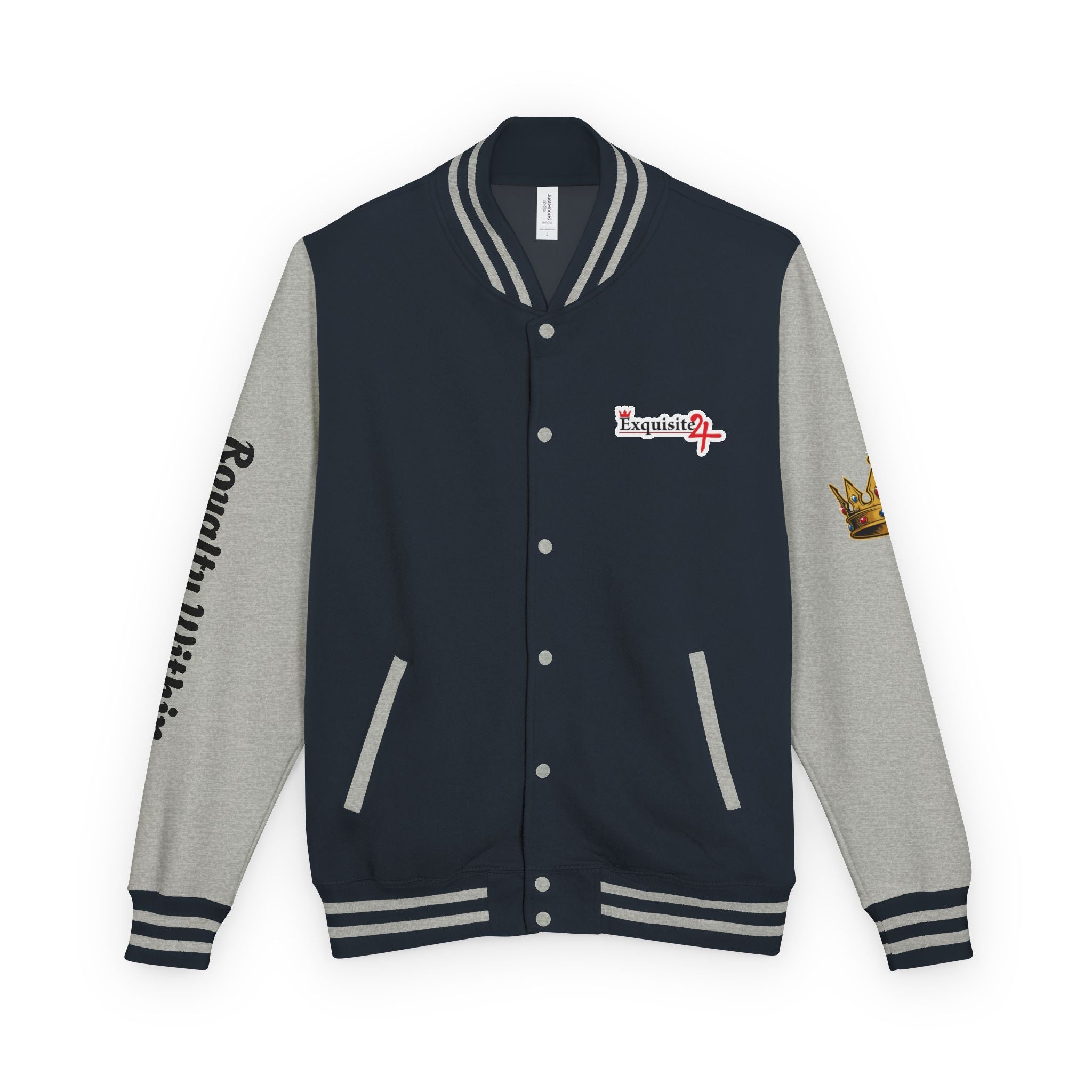 Exquisite 24 Royalty Within Emblem Varsity Jacket