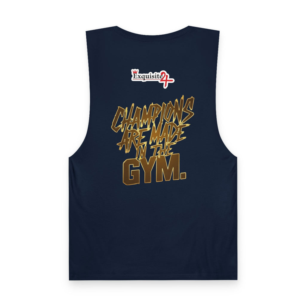 'Champions Are Made in the Gym' Weightlifting Graphic Tank