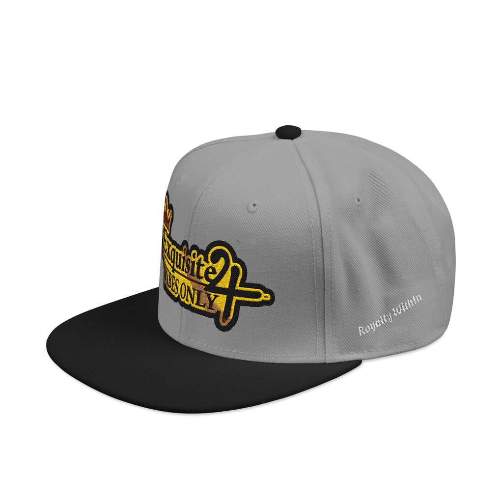 Exquisite 24 VIBES ONLY Embroidered Snapback Hat — Vintage Script Logo Streetwear Cap