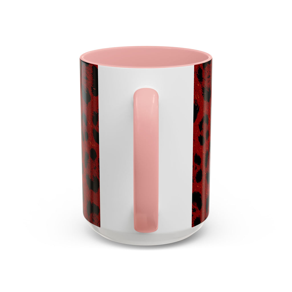 Red Leopard Print Accent Coffee Mug (11/15oz)