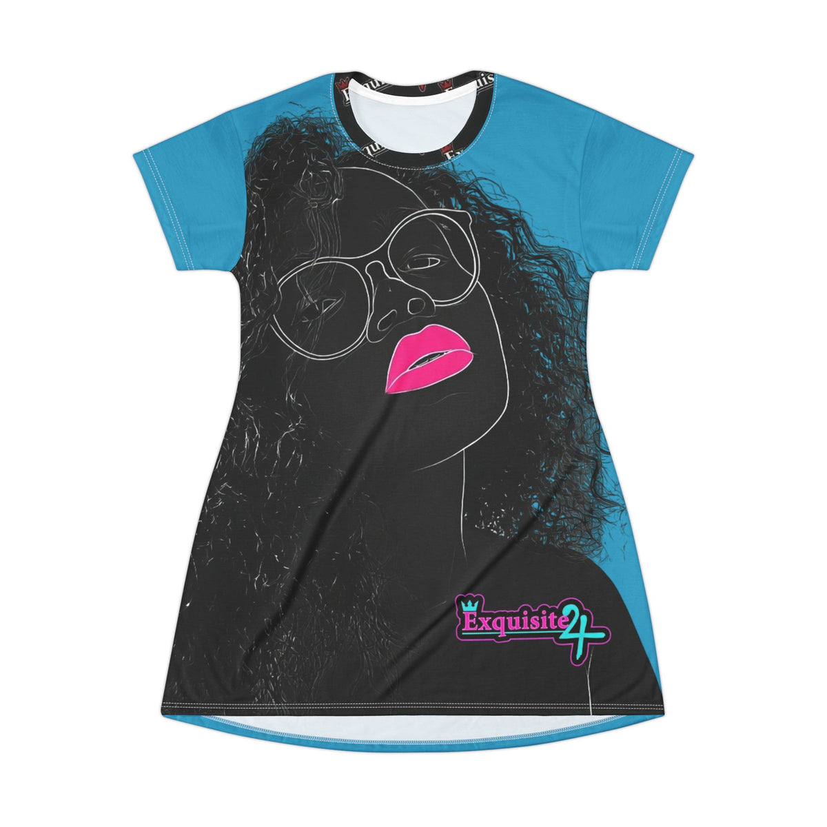 Exquisite 24 Afro Chic Portrait T-Shirt Dress
