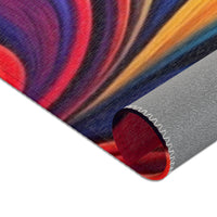 Vibrant Floral Swirl Area Rug — Colorful Rose Accent Rug