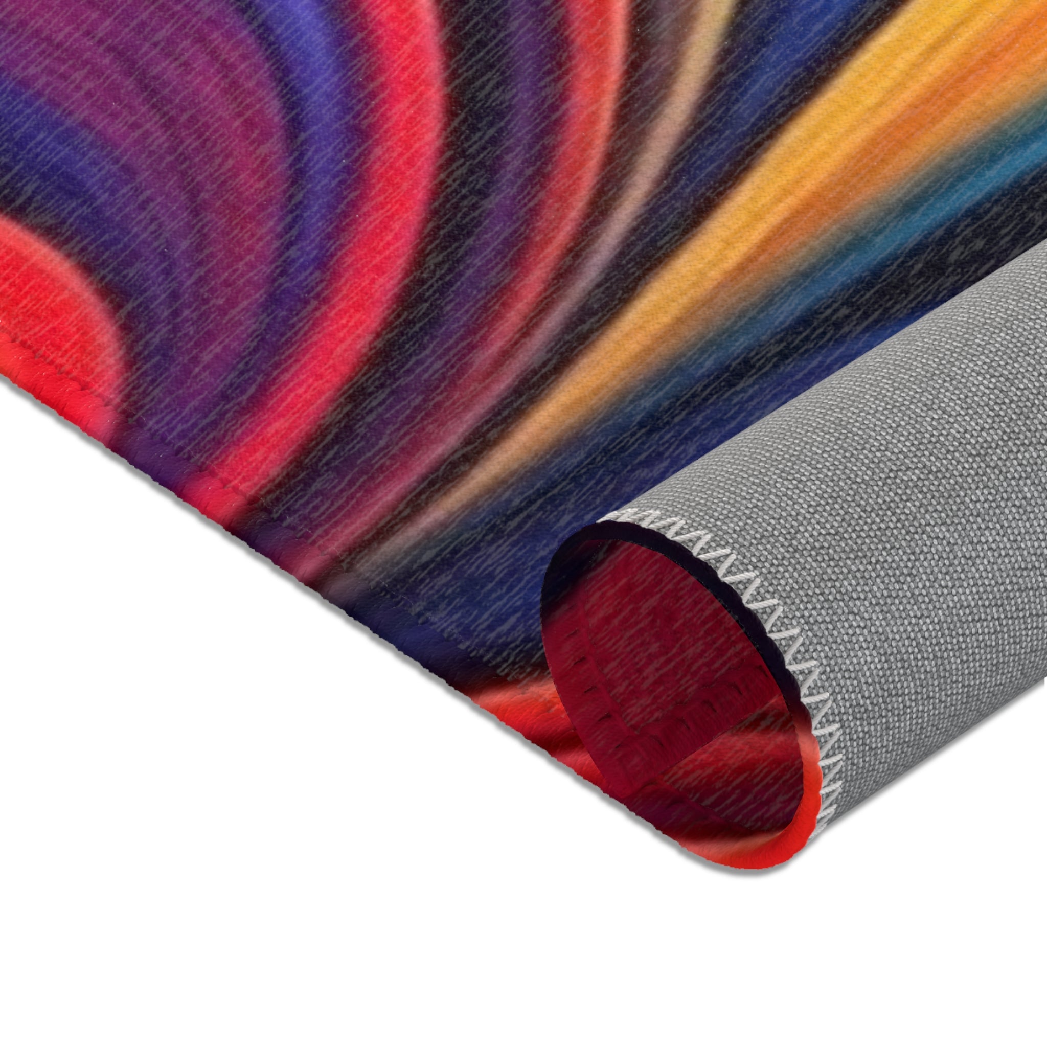 Vibrant Floral Swirl Area Rug — Colorful Rose Accent Rug