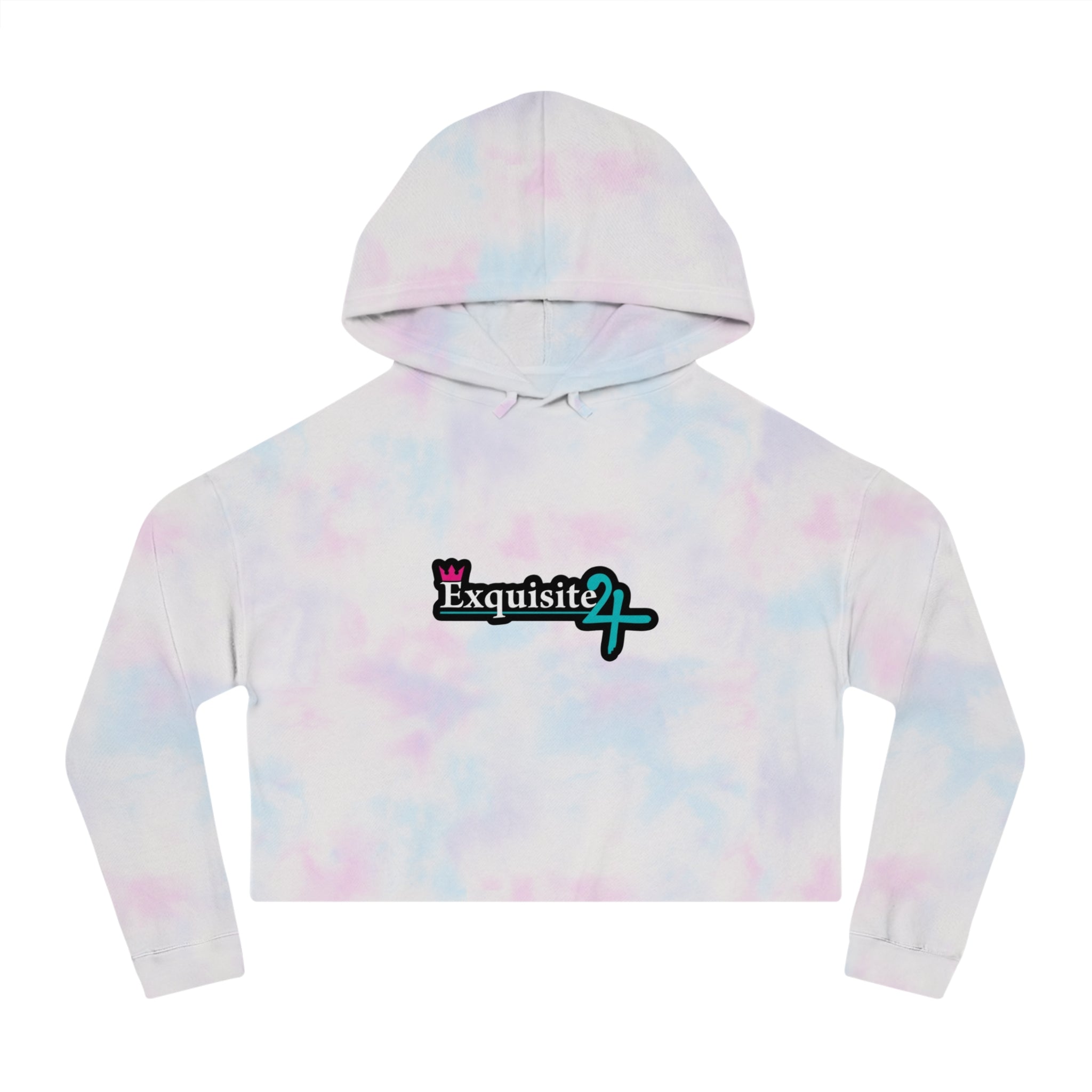 Cropped Hoodie — Exquisite 24 Pink Masked Character Graphic