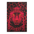 Red Leopard Area Rug – Bold Neon Leopard Accent Rug